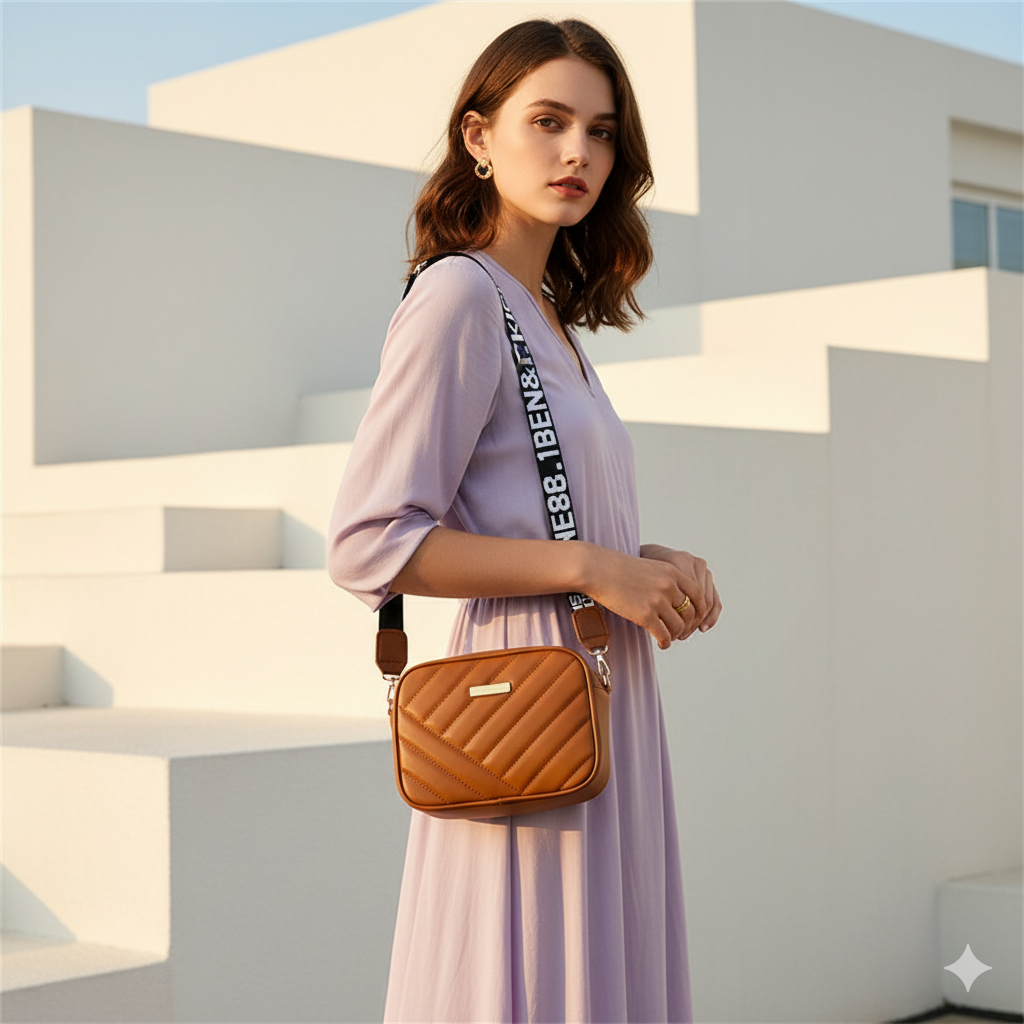 High-Quality Quilted Crossbody Bag β Stylish & Versatile