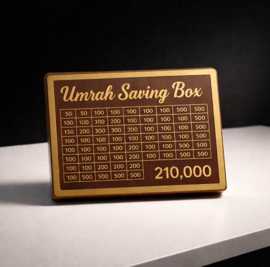 Umrah Saving Box Save- 210,000 For Umrah